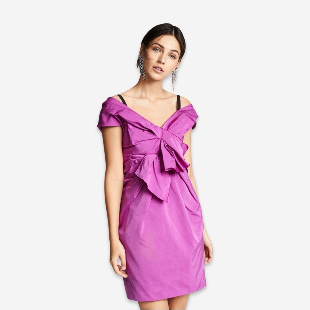 Marc Jacobs Off Shoulder Mini Dress With Bow